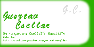 gusztav csellar business card